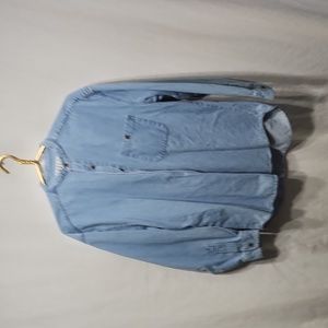 Cotton Denim Button-Down